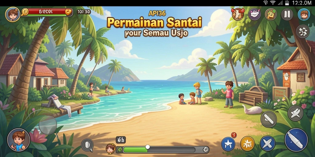 Menggambarkan gameplay API36 yang seru dan penuh warna.