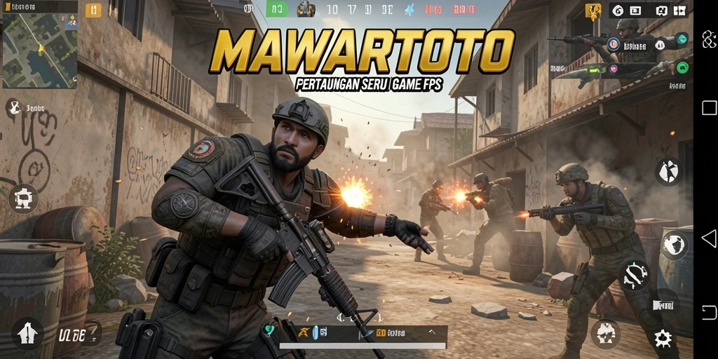 Gameplay intens dalam MAWARTOTO dengan aksi tembak-menembak yang seru.