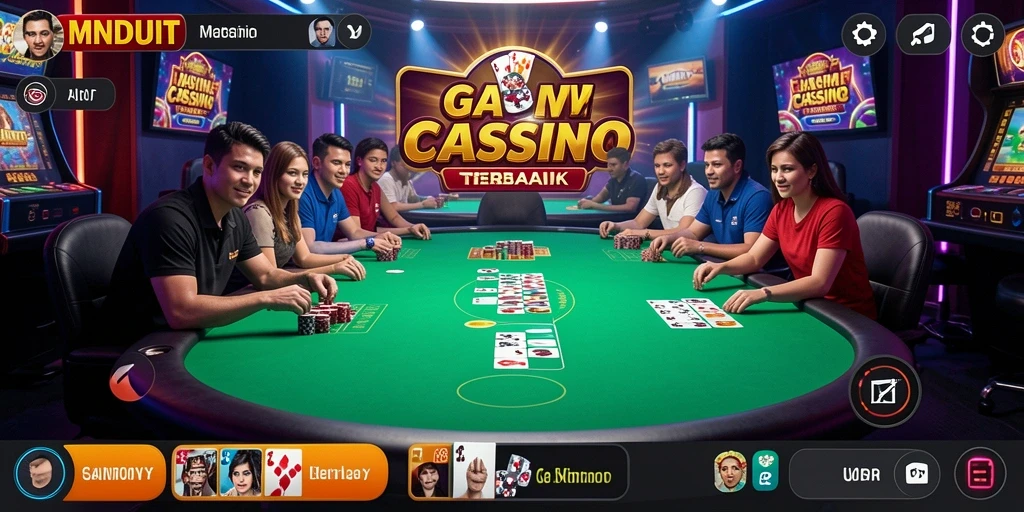 Screenshot gameplay MNDUIT memperlihatkan suasana Live Casino yang mengesankan.