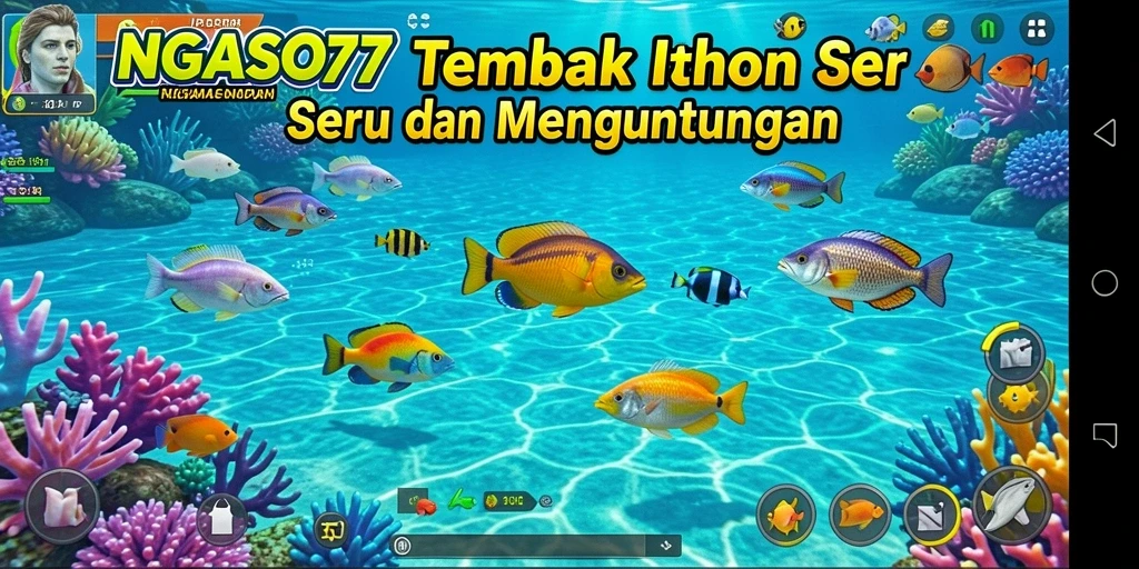 Gameplay seru Tembak Ikan dengan ikan beragam dan senjata menarik.