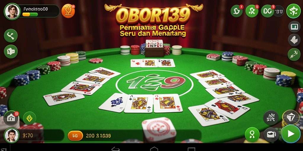 Screenshot OBOR138 menampilkan aksi seru dalam permainan Gaple.