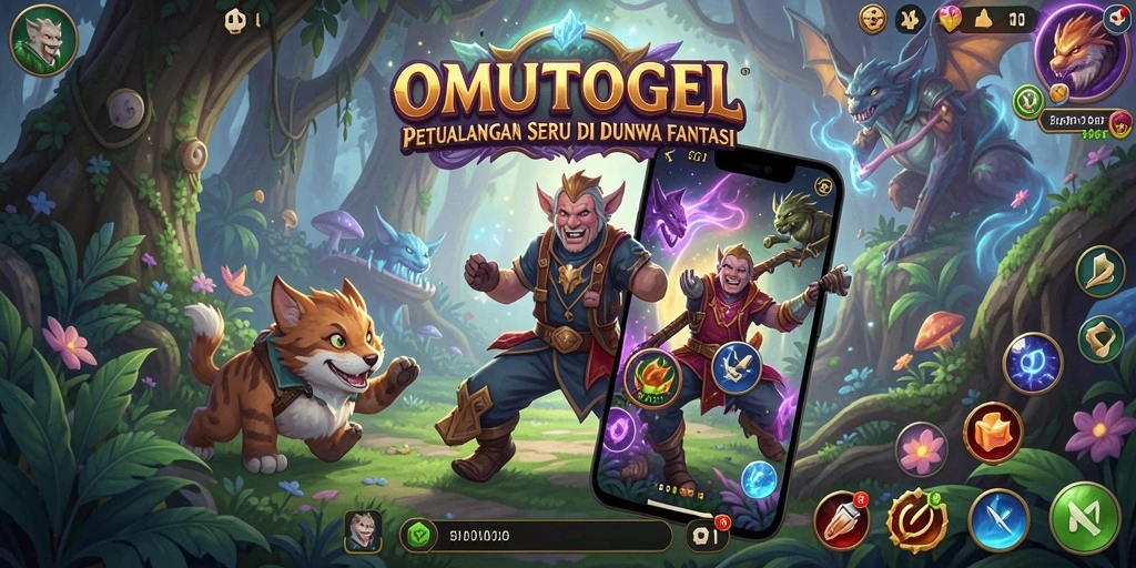 Screenshot gameplay OMUTOGEL yang menampilkan aksi seru di dunia fantasi.