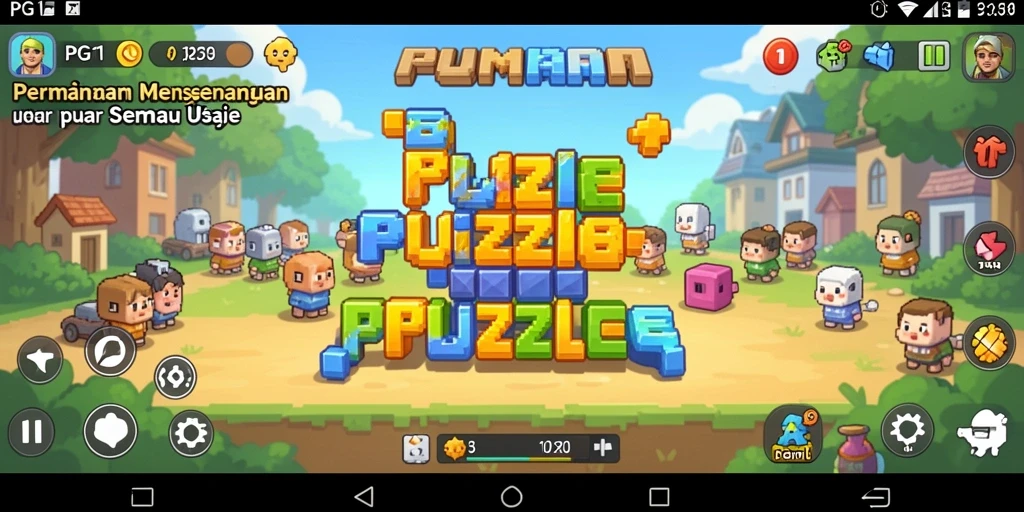 Tangkapan layar utama PG11 menampilkan gameplay Puzzle yang seru.