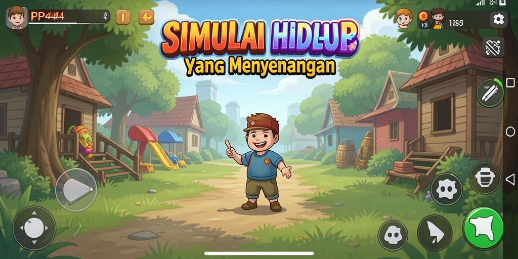 Tampilan gameplay PP444 menampilkan berbagai aktivitas simulasi yang menarik.